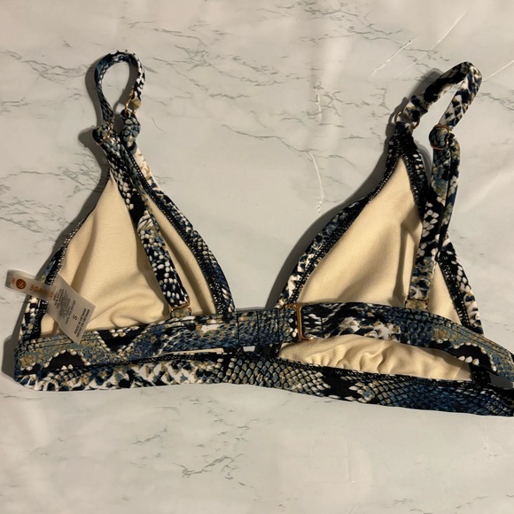 Shade and Shore Snake Print Bikini Top - Small - Picture 2 of 2